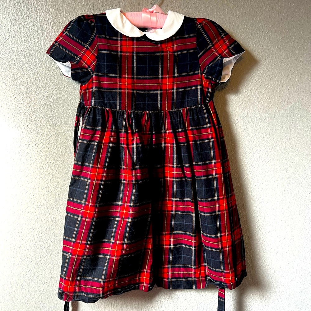 Edgehill Collection Red and Black Plaid Dress